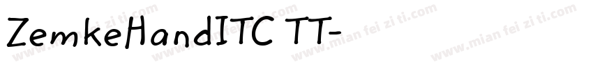 ZemkeHandITC TT字体转换